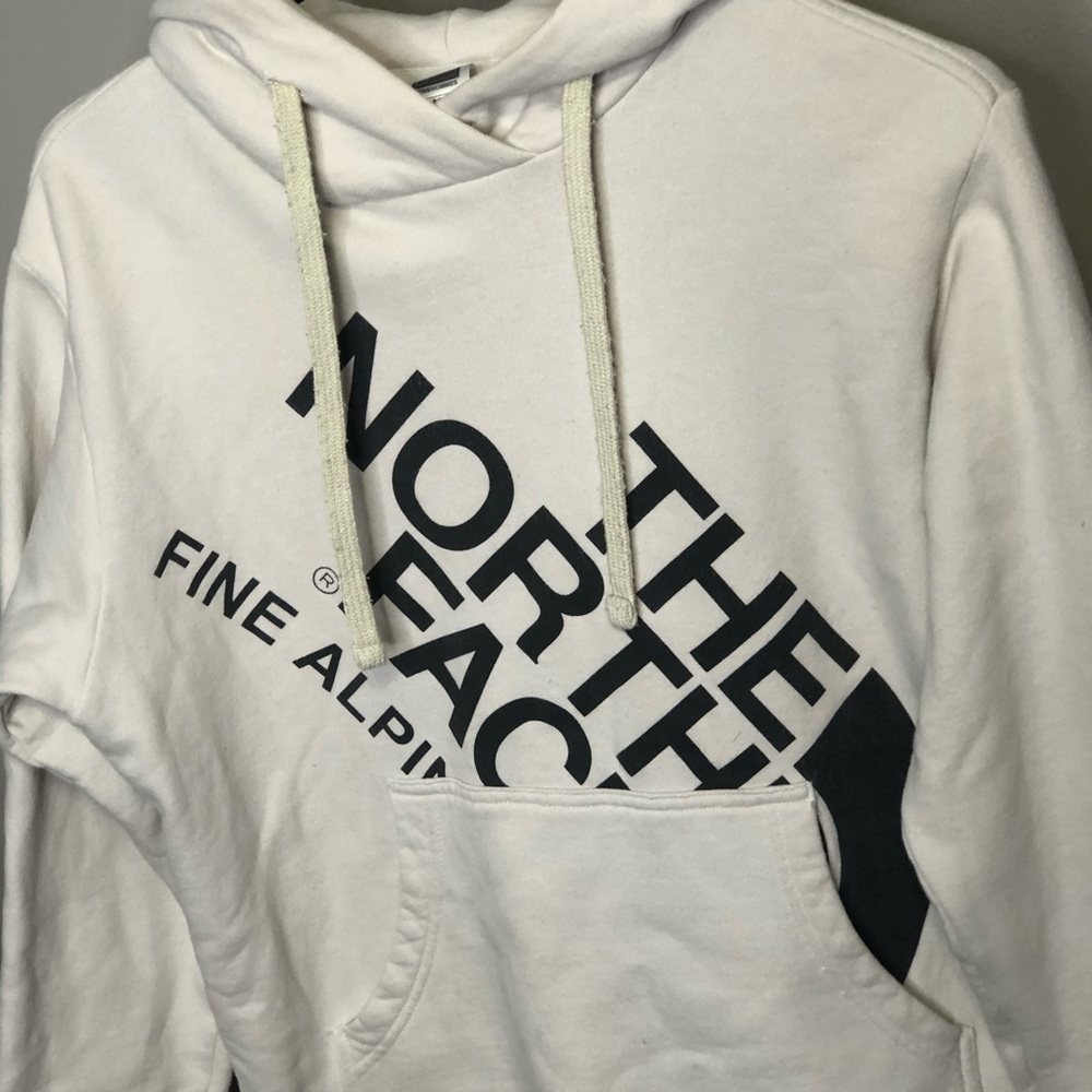 The North Face White Big Logo Hoodie Sweatshirt - Picture 2 of 6
